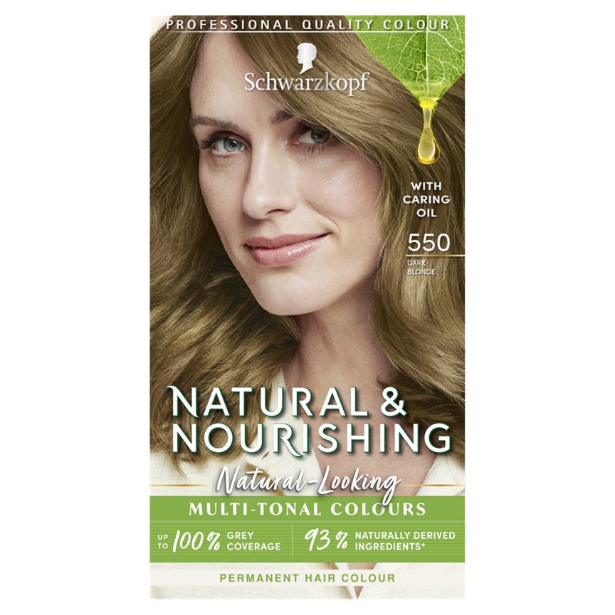 Schwarzkopf Natural & Nourishing Vegan Blonde Hair Dye Dark Blonde 550 Permanent - McGrocer