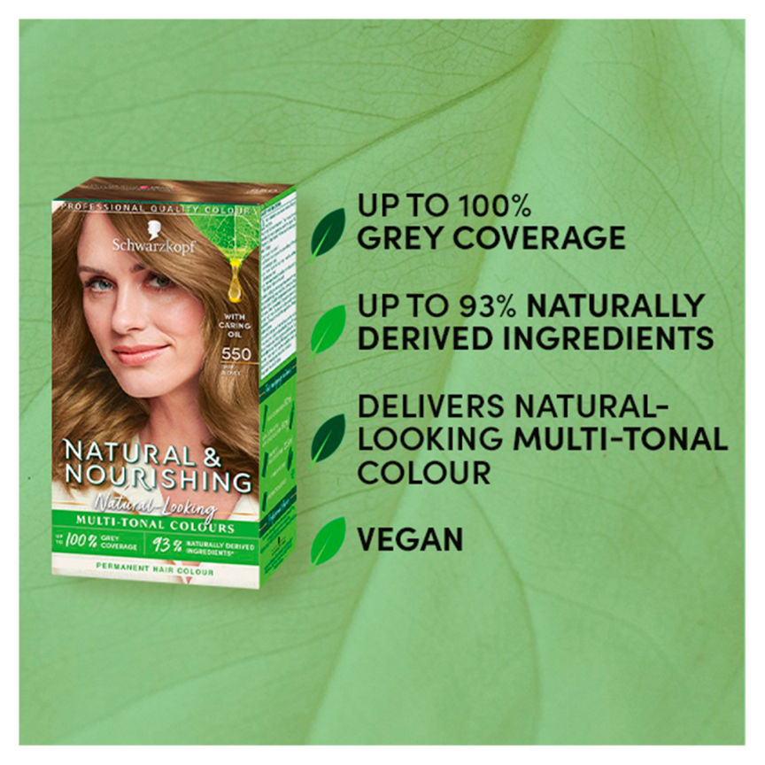 Schwarzkopf Natural & Nourishing Vegan Blonde Hair Dye Dark Blonde 550 Permanent Hair Colourants & Dyes ASDA   