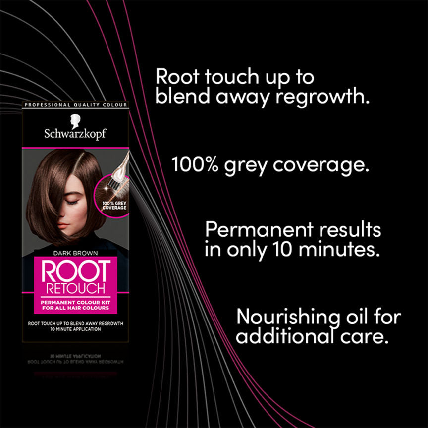 Schwarzkopf Dark Brown Root Retouch Permanent Colour Kit Hair Colourants & Dyes ASDA   