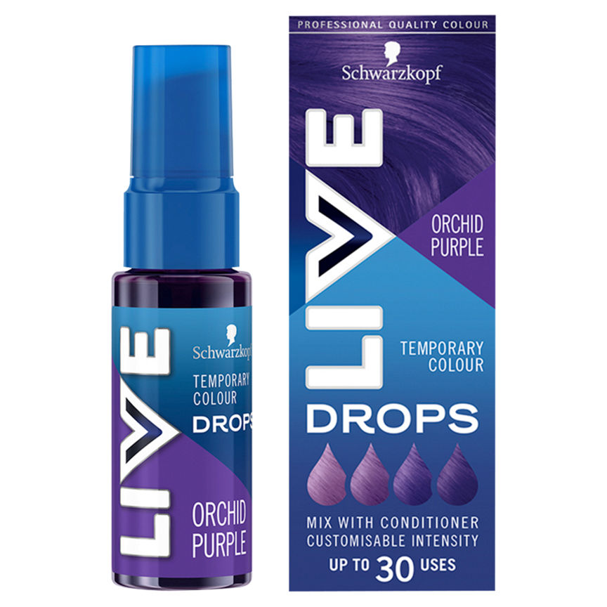 Schwarzkopf Live Colour Drops Purple Hair Dye Temporary Colour