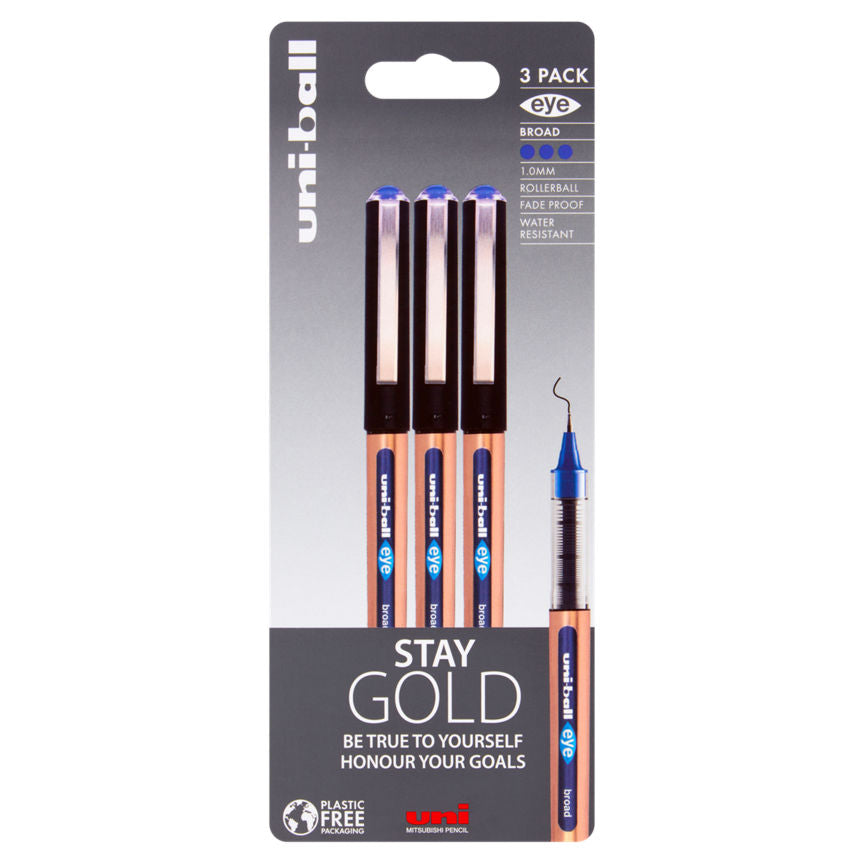 uni-ball Eye Broad Mitsubishi Pencil 3 Pack Office Supplies ASDA   