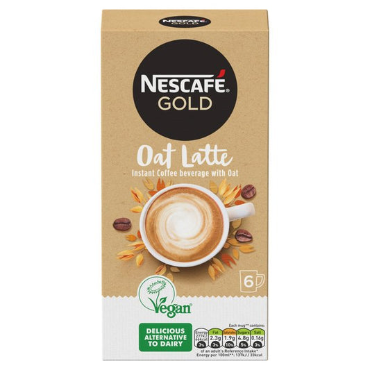 Nescafe Gold Non Dairy Oat Latte Instant Coffee Tea M&S   