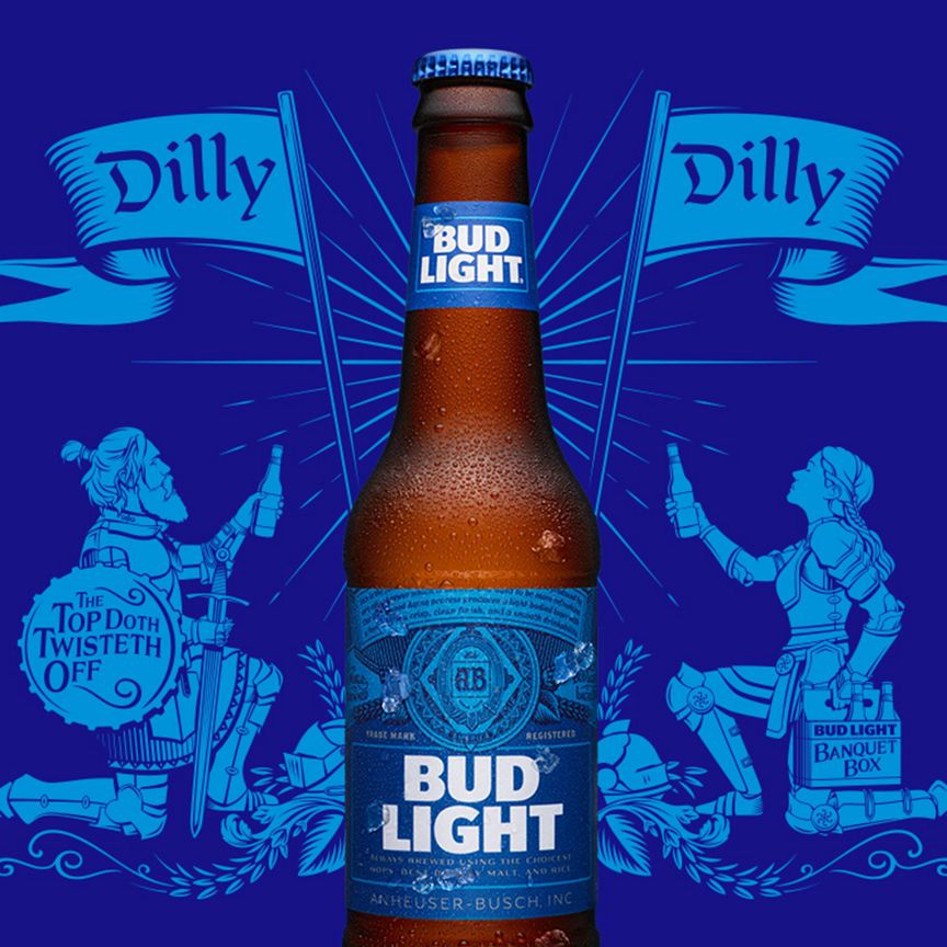 Bud Light Lager Beer Bottles