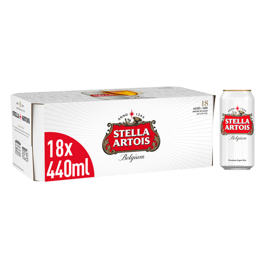 Stella Artois Belgium Premium Lager Beer 18 Pack Beer & Cider ASDA   