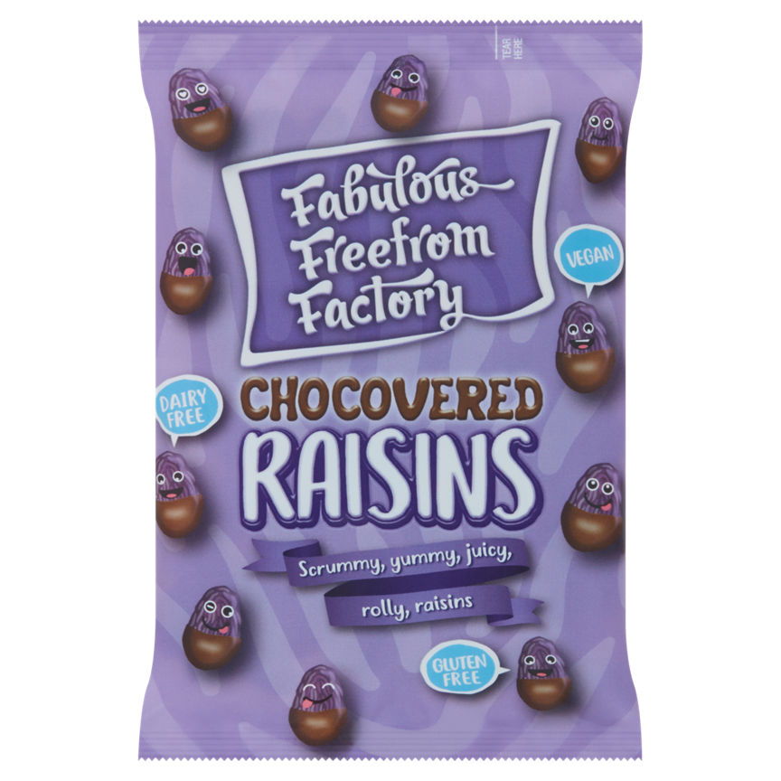 Fabulous Freefrom Factory Dairy Free Chocolate Covered Raisins