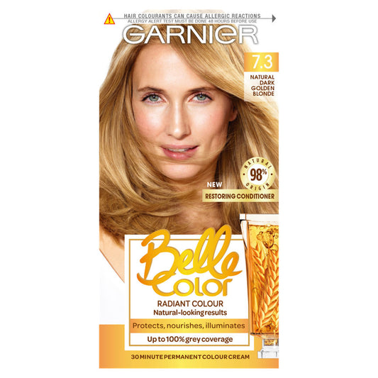 Garnier Belle Color 7.3 Dark Golden Blonde Permanent Hair Dye Hair Colourants & Dyes ASDA   