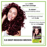 Garnier Nutrisse 3.6 Deep Reddish Brown Permanent Hair Dye Hair Colourants & Dyes ASDA   