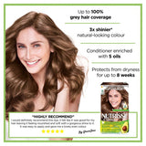 Garnier Nutrisse 6 Light Brown Permanent Hair Dye Hair Colourants & Dyes ASDA   