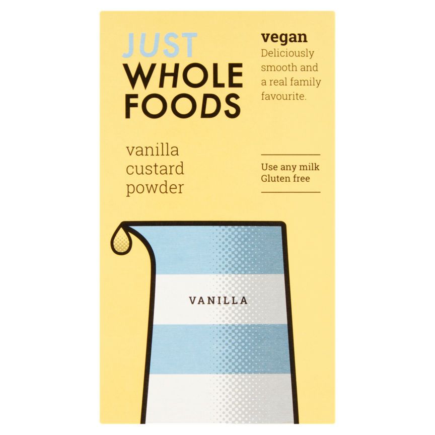 Just Wholefoods Vegan Vanilla Custard Powder Vegetarian & Vegan ASDA   