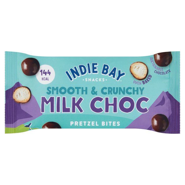 Indie Bay Snacks Spelt Pretzel Bites Milk Chocolate