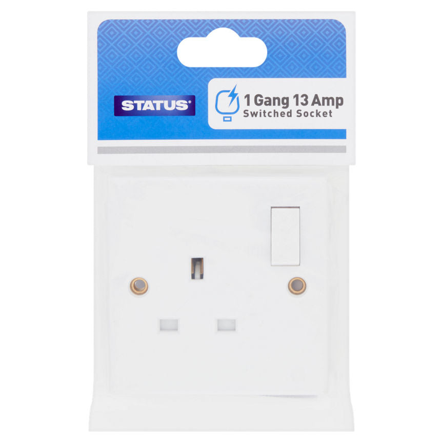 Status 1 Gang 13 Amp Switched Socket