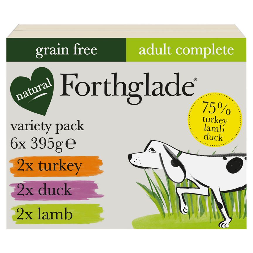 Forthglade Grain Free Mixed Selection Complete Meal Adult Dog Food Trays Dog Food & Accessories ASDA   