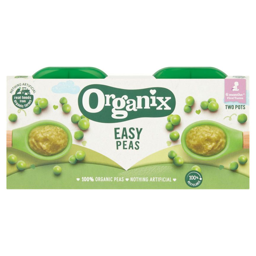 Organix Easy Peas Organic Baby Food Puree 2x Baby Food ASDA   