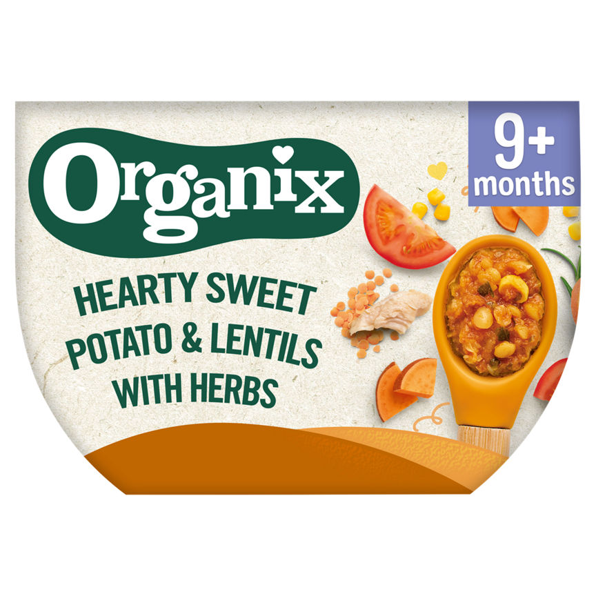 Organix Hearty Sweet Potato & Lentils with Chicken Organic Baby Food GOODS ASDA   