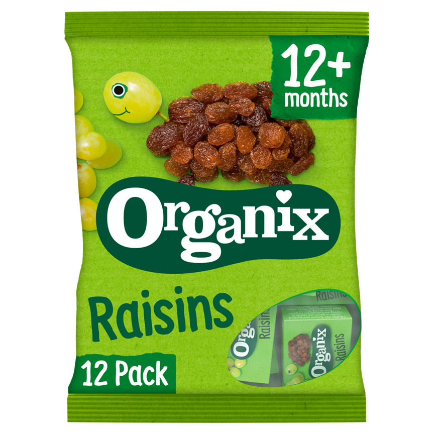 Organix Mini Organic Raisin Fruit Snack Boxes Multipack 168g Baby Food ASDA   