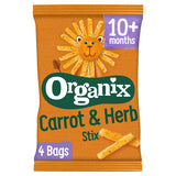 Organix Carrot Stix Organic Finger Food Toddler Snack Corn Puffs Multipack 4x15g Baby Food ASDA   