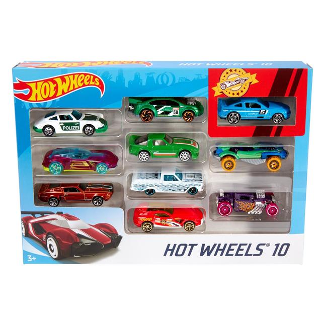 Hot Wheels 10 Pack Vehicle, 3 yrs+