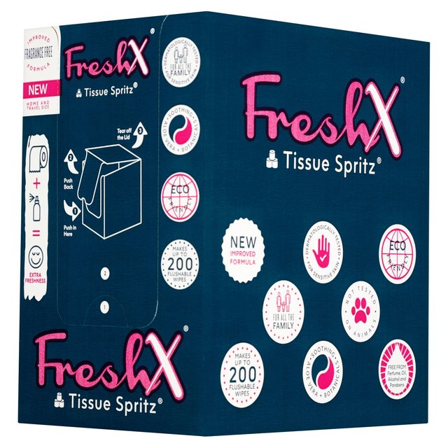 FreshX Tissue Spritz Fragrance Free Sensitive