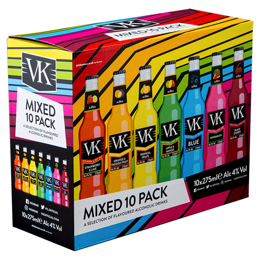 VK Mixed Pack Adult Soft Drinks & Mixers ASDA   