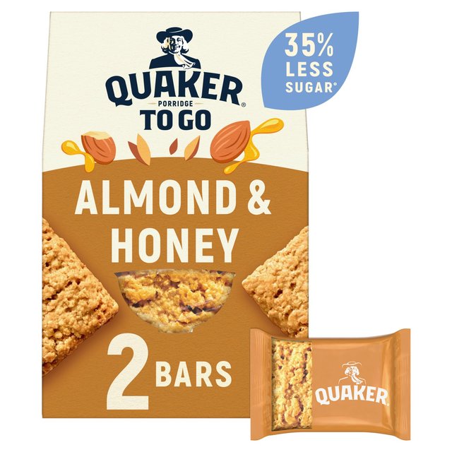 Quaker Porridge To Go Almond & Honey Breakfast Bars 55g x Crisps, Nuts & Snacking Fruit M&S   