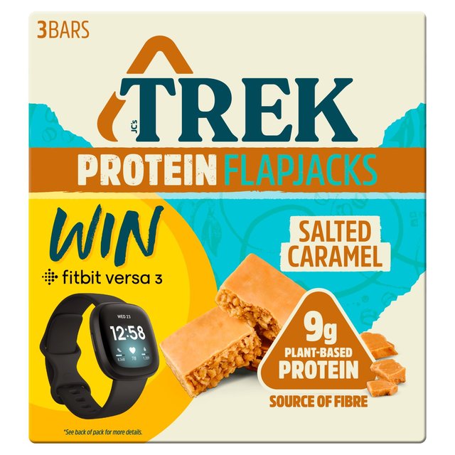 TREK Salted Caramel Protein Flapjacks Food Cupboard M&S   