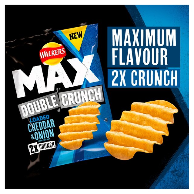 Walkers Max Double Crunch Cheddar & Onion Sharing Crisps GOODS M&S   