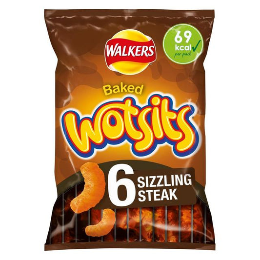 Walkers Wotsits Sizzling Steak Snacks Crisps, Nuts & Snacking Fruit M&S Default Title  