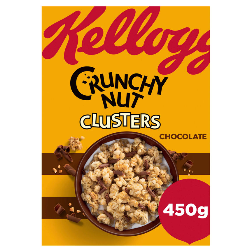 BBE - 12/23) - Kelloggs Crunchy Nut Chocolate Clusters (450g