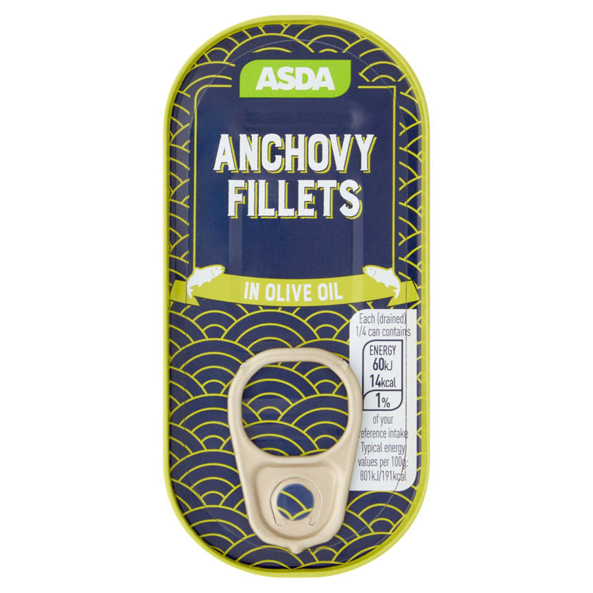 ASDA Anchovy Fillets in Olive Oil Canned & Packaged Food ASDA   