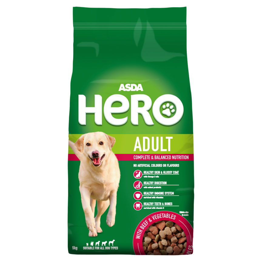 ASDA Hero Complete Beef & Vegetables Dry Adult Dog Food