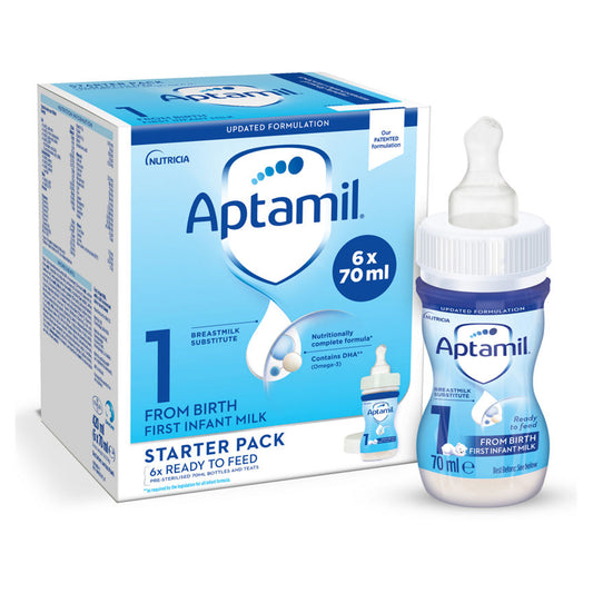 Aptamil 1 First Infant Milk Liquid Ready To Feed Starter Pack From Birth Baby Milk ASDA   