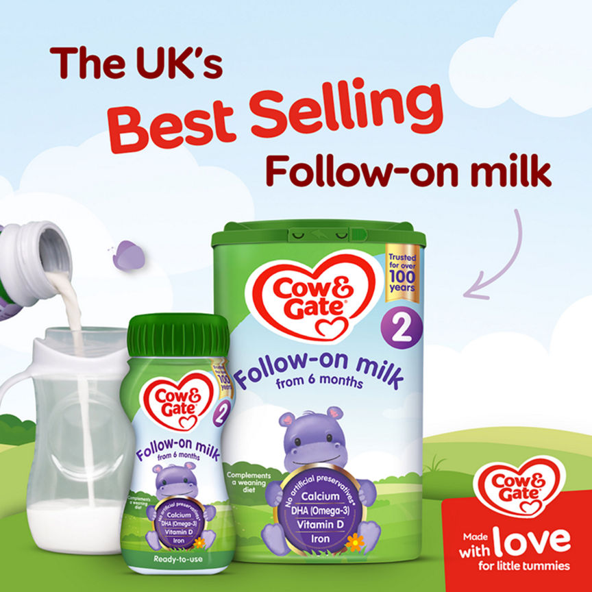 Cow & Gate 2 Follow On Milk Powder Formula 6-12 Months Baby Milk ASDA   
