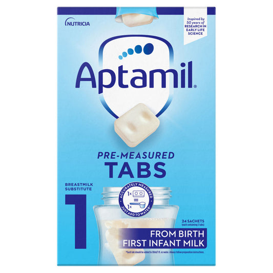 Aptamil Pre-Measured Tabs 1 From Birth First Infant Milk 24 Pack Baby Milk ASDA   