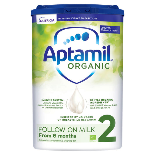 Aptamil Organic 2 Follow On Milk Powder Formula 6-12 Months Baby Milk ASDA   