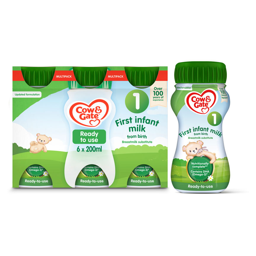 Cow & Gate First Infant Milk from Birth 6 Pack Baby Milk ASDA   