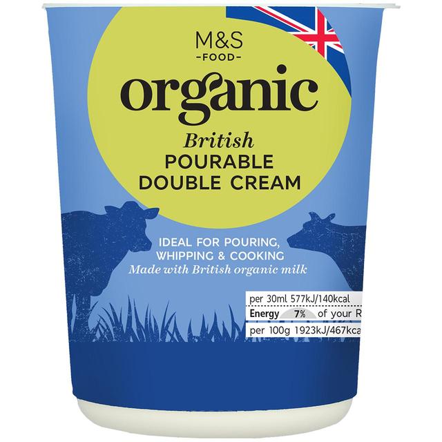 M&S Organic Pourable Double Cream