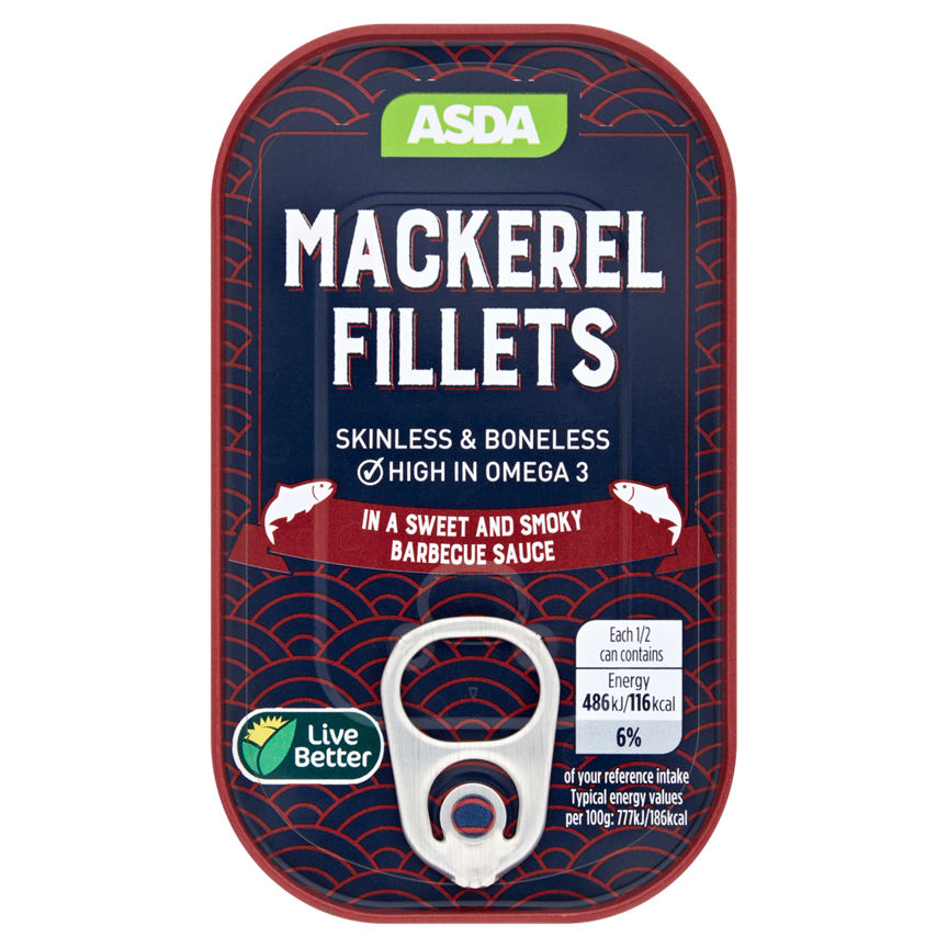 ASDA Mackerel Fillets in a Sweet and Smoky Barbecue Sauce GOODS ASDA   