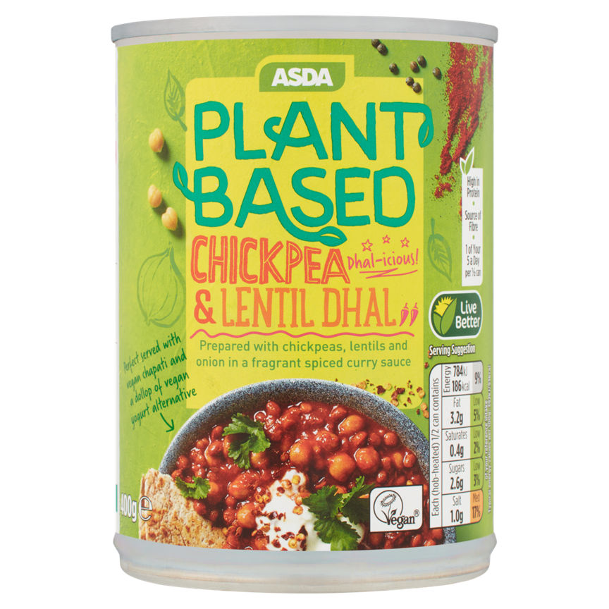 ASDA Chickpea & Lentil Dahl Canned & Packaged Food ASDA   