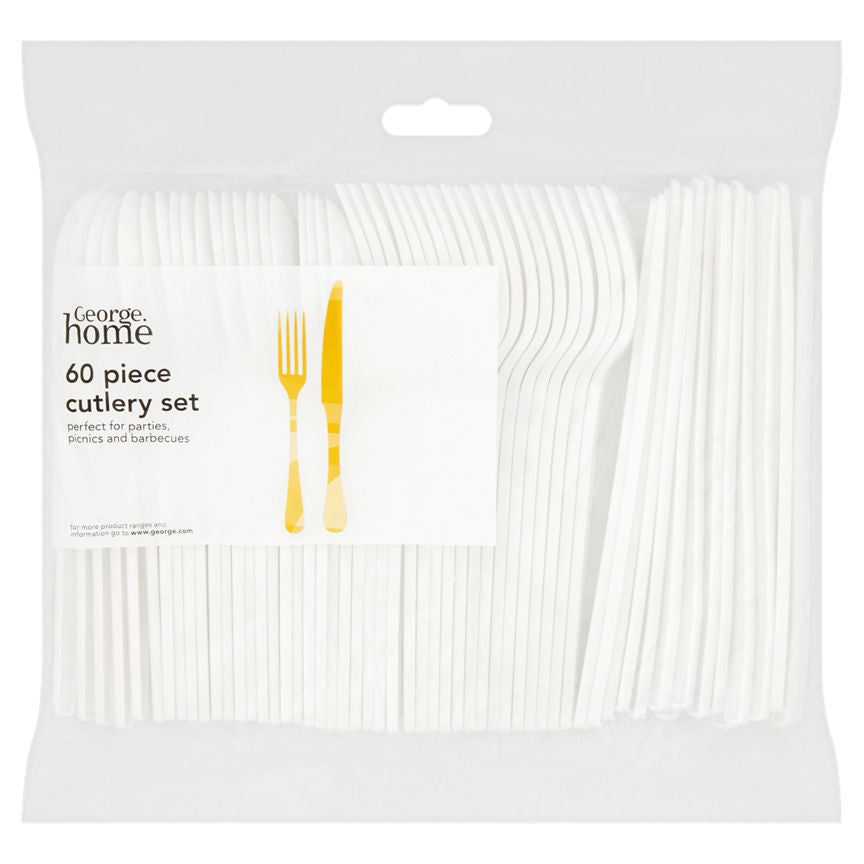 George Home Plastic Cutlery Set GOODS ASDA   