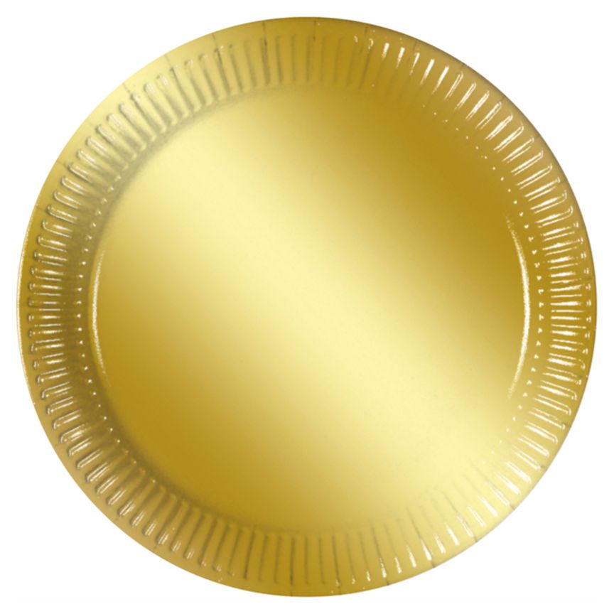 George Home Gold Paper Plates General Household ASDA   