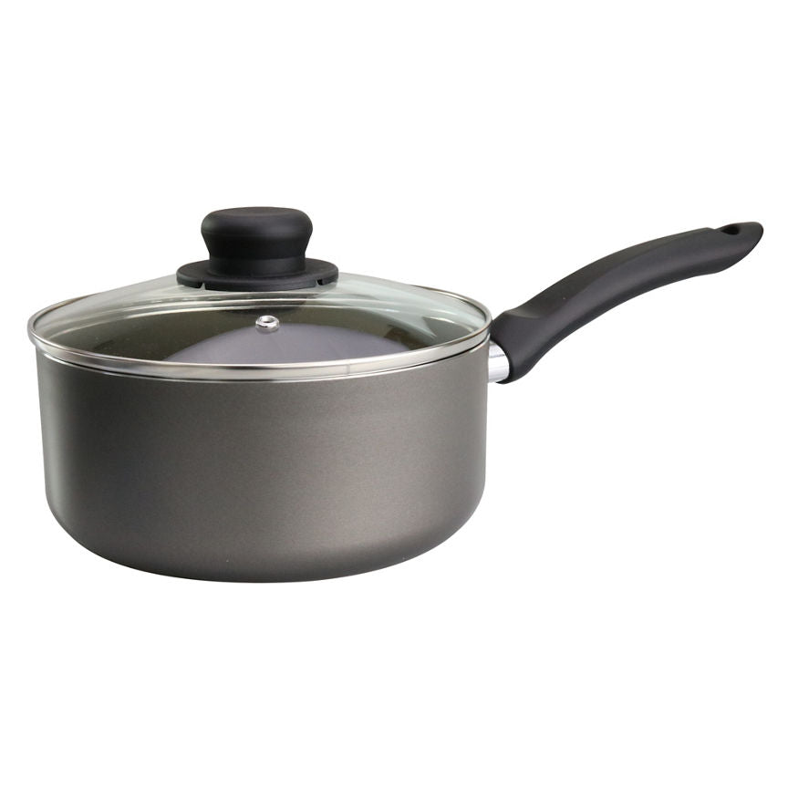 George Home Non-Stick Aluminium Saucepan and Lid