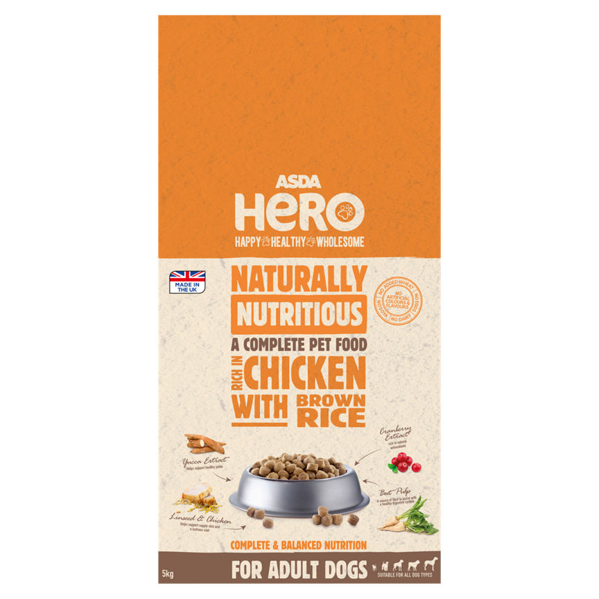 ASDA Hero Complete Chicken & Brown Rice Dry Adult Dog Food