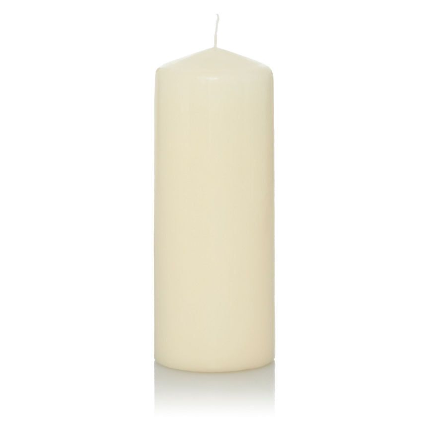 George Home Unscented White Medium Pillar Candle