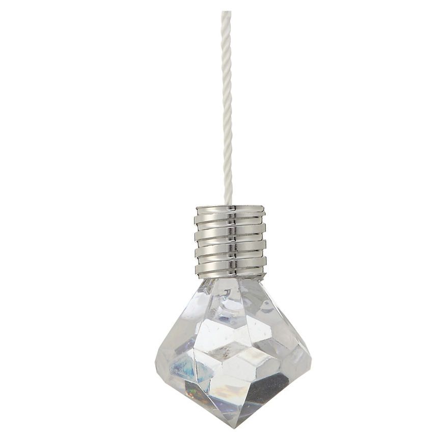 George Home White Diamante Light Pull