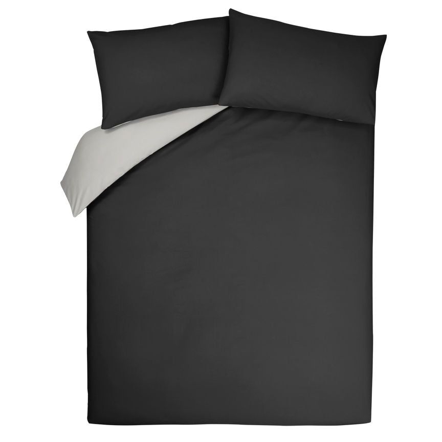 George Home Black Reversible Single Duvet Cover General Household ASDA   