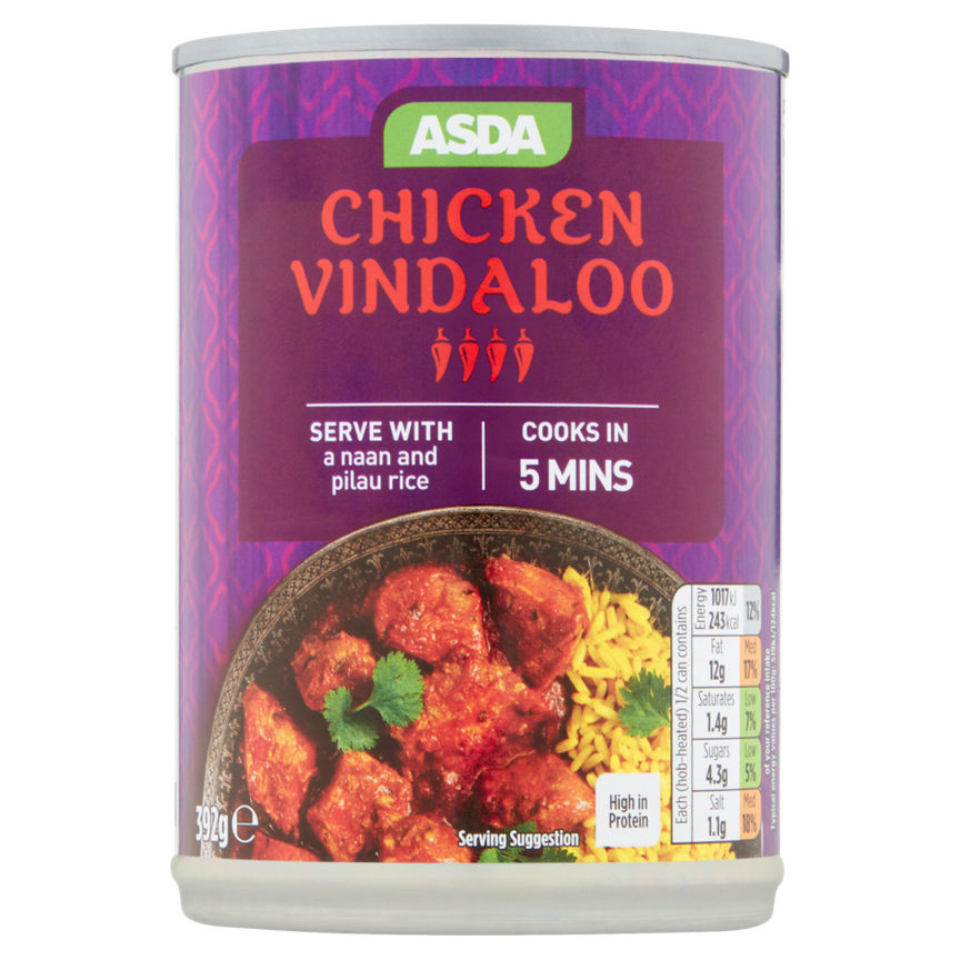 ASDA Chicken Vindaloo Canned & Packaged Food ASDA   