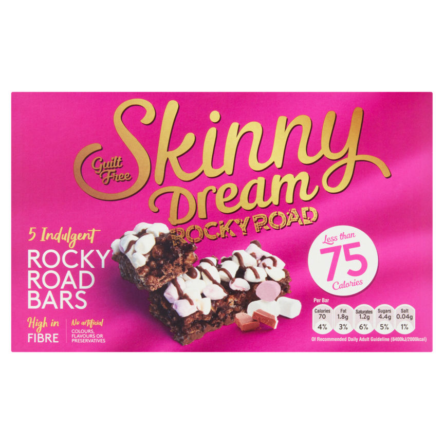 Skinny Dream Rocky Road Bars 5x Cereals ASDA   