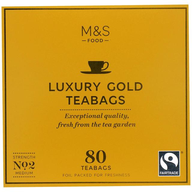 M&S Fairtrade Luxury Gold Teabags Miscellaneous M&S   