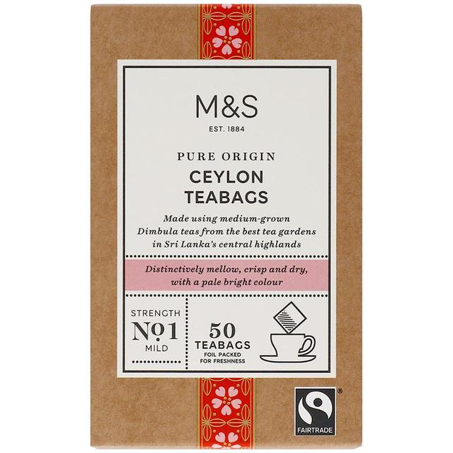 M&S Fairtrade Pure Origin Ceylon Tea Bags