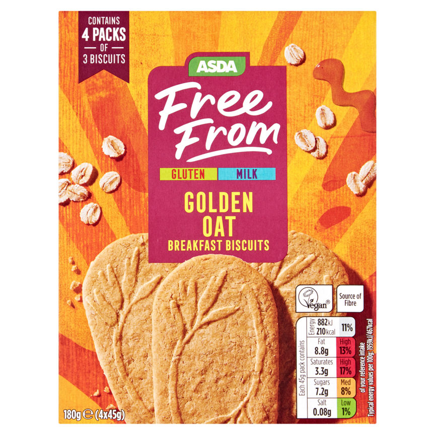 ASDA Free From Golden Oat Breakfast Biscuits